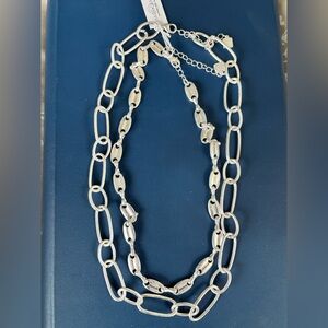Park Lane Trudy Necklace Silver-Tone Double Chain Necklace